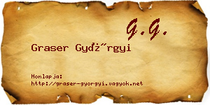 Graser Györgyi névjegykártya